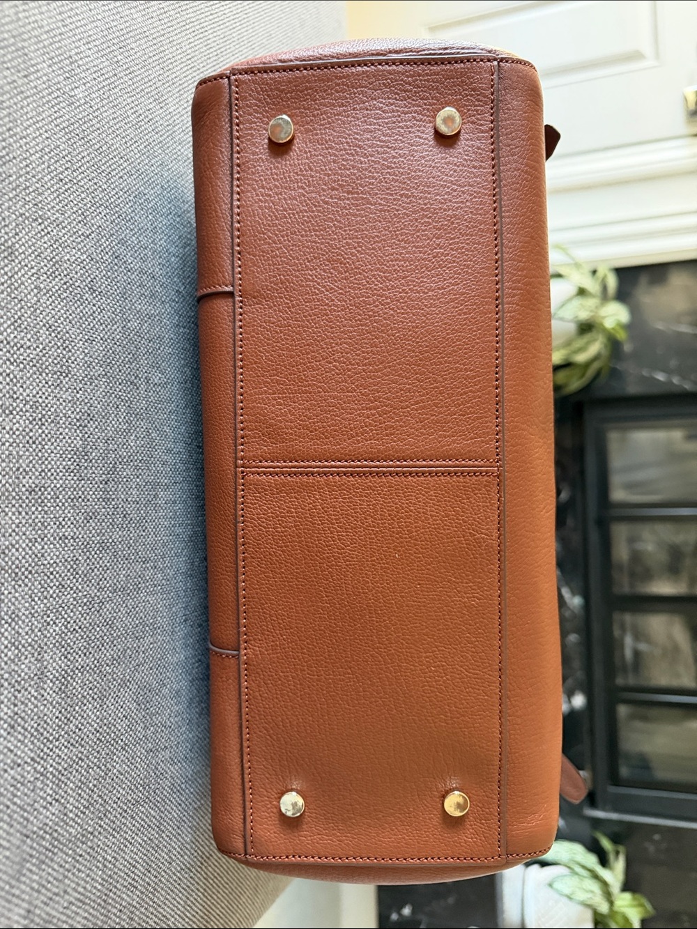 Cole Haan Brown Leather Satchel - Picture 4 of 5